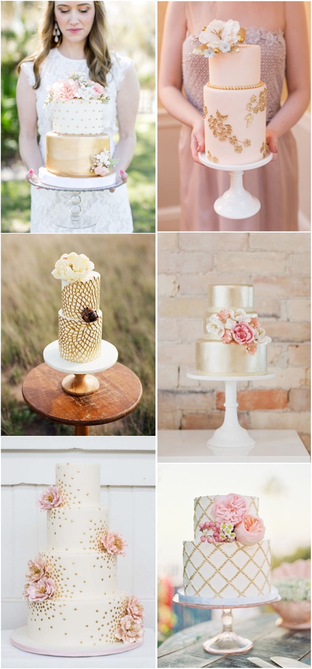 gold wedding cake ideas