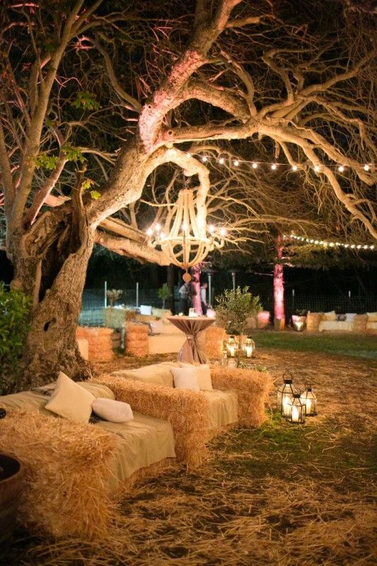 hay bales for a shabby chic wedding