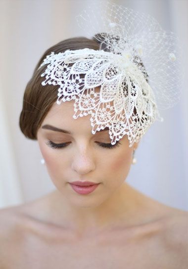 lace wedding headpiece