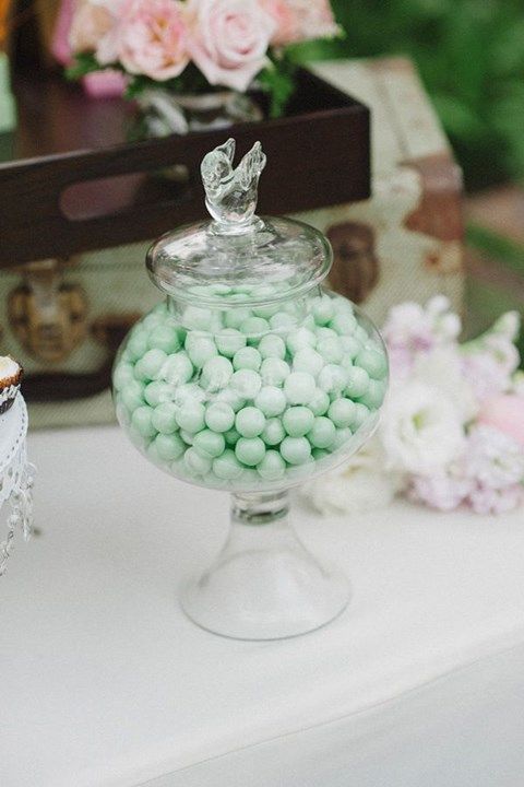 mint wedding candy