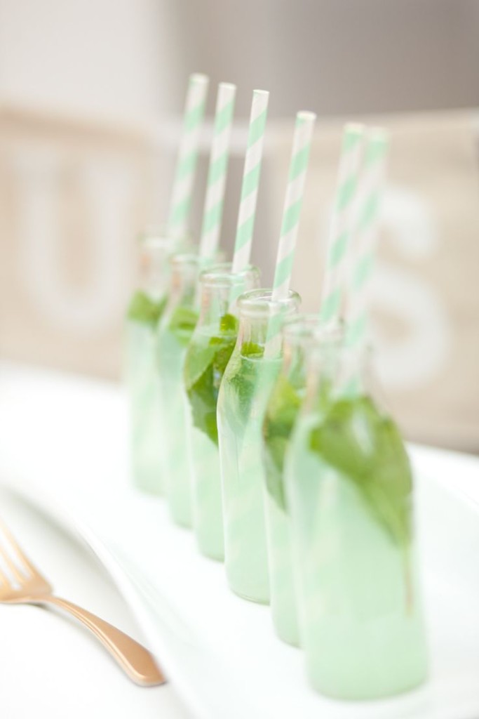 mint wedding drinks