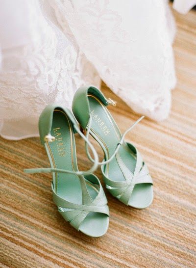 mint wedding shoes