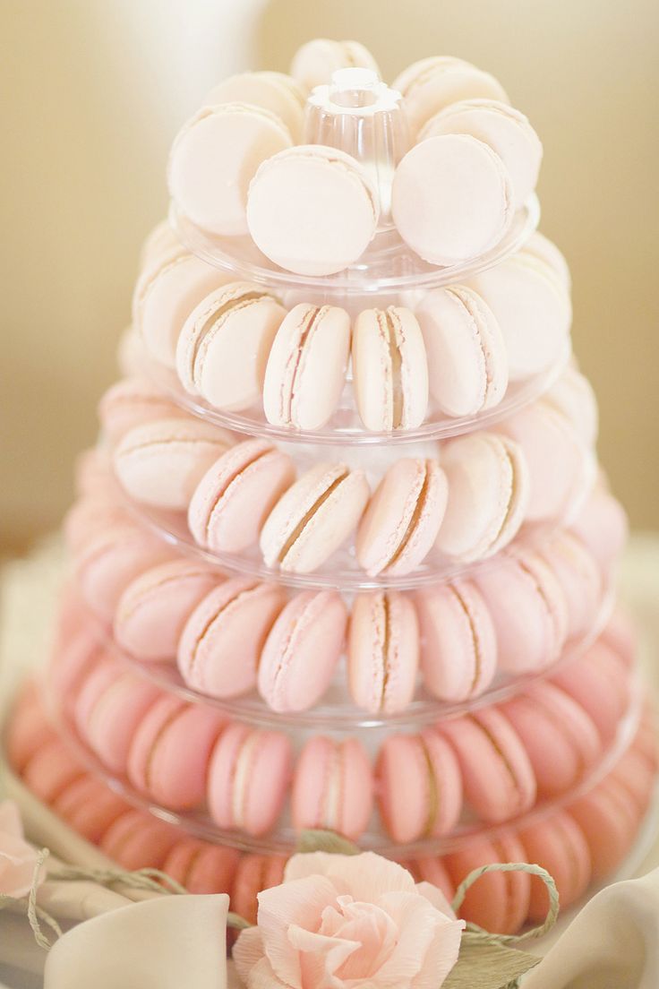 ombre pink wedding macarons