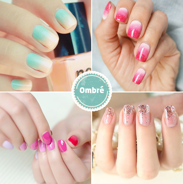 ombre wedding nail designs