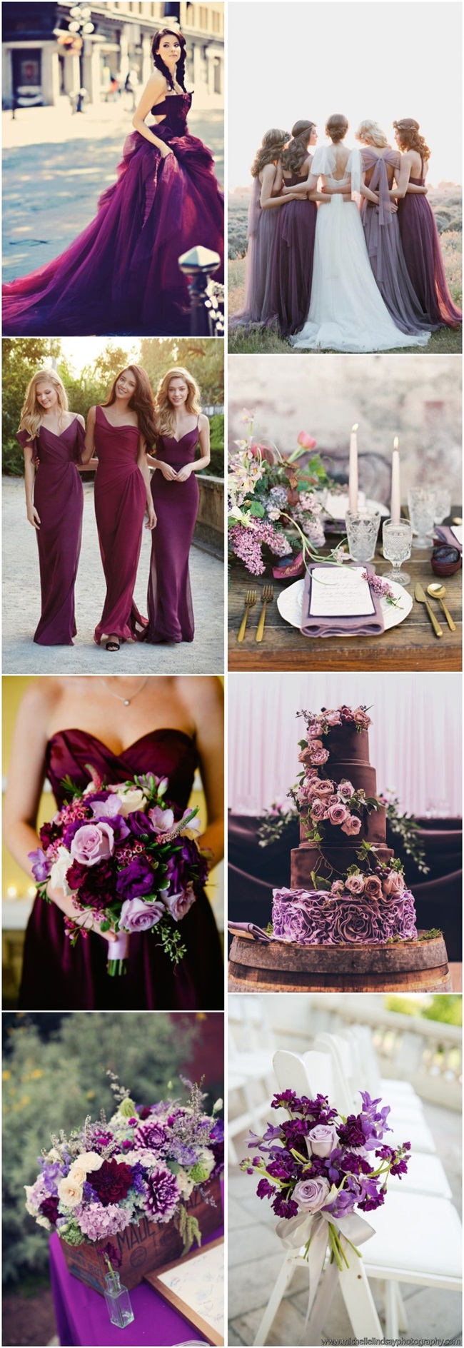 purple wedding color ideas-plum wedding ideas