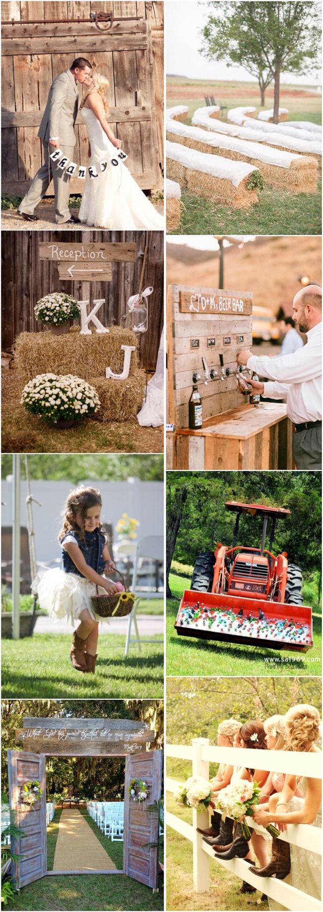 rustic country wedding ideas- barn, mason jar and burlap