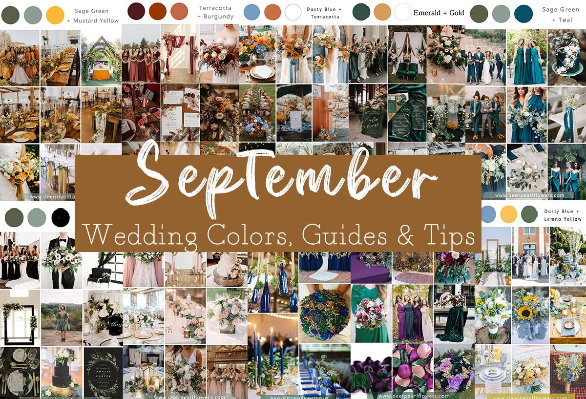 16 Best September Wedding Color Palettes for Fall 2023