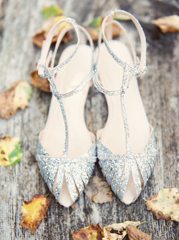 50 Silver Winter Wedding Ideas for Your Big Day 9 sparkly sequin silver wedding shoes for bride