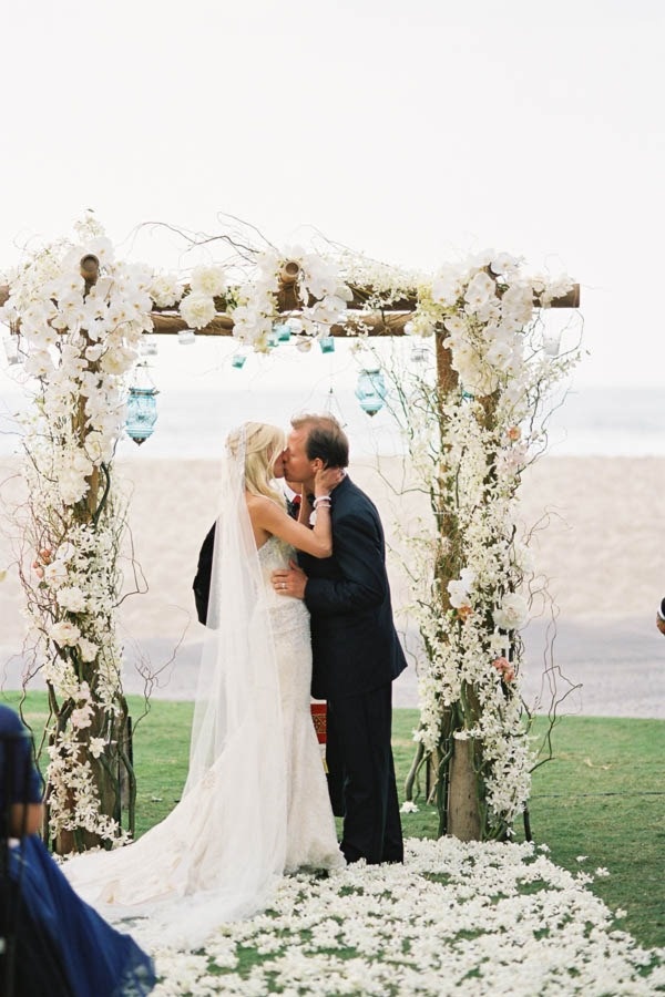 white flowers wedding arch alter ideas