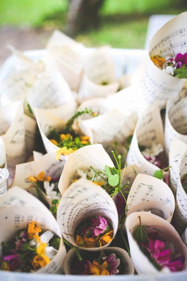 wildflower wedding send off Ideas