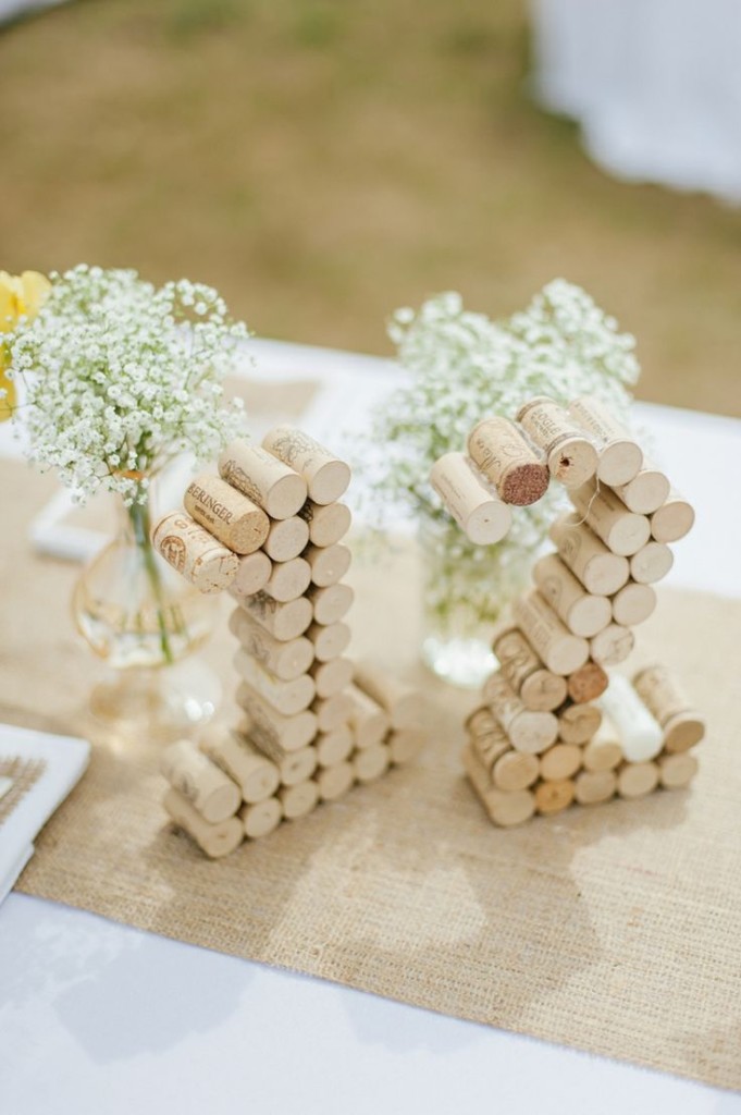 wine corks table numbers ideas