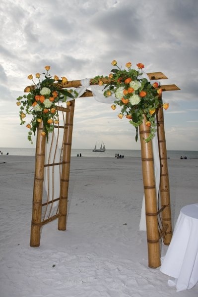 Beach wedding arch