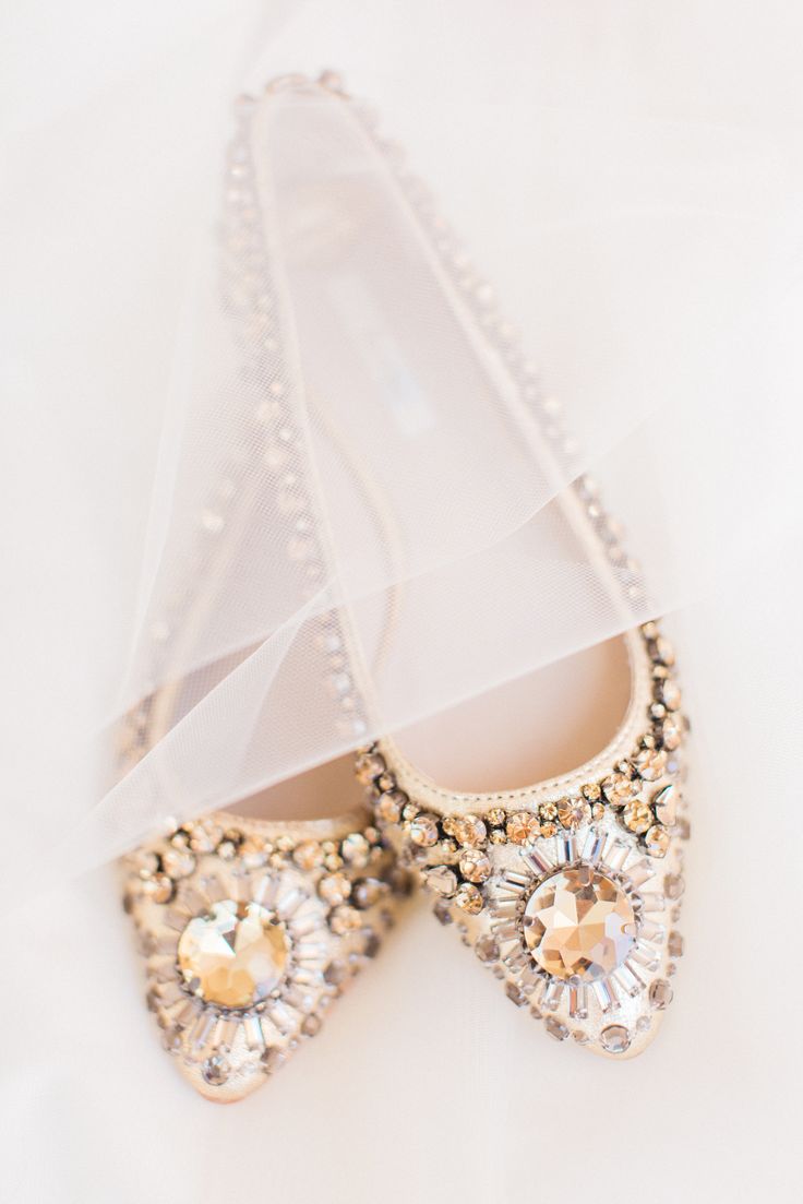 Bejeweled wedding flats