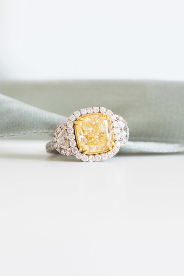 Canary Diamond engagement ring for her