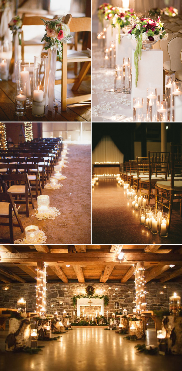 Candle light & Lantern Wedding Aisle Wedding Ideas