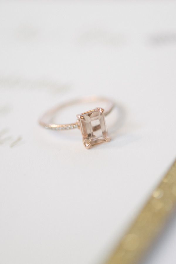 Champagne Diamond Sapphire Engagement ring