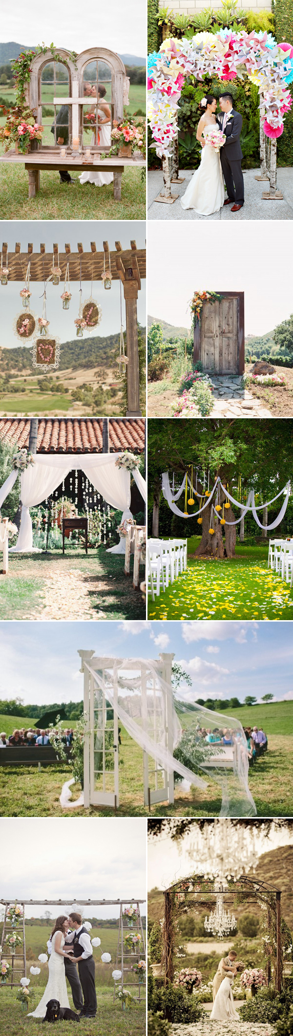 Creative Unique Rustic Wedding Altar Ideas