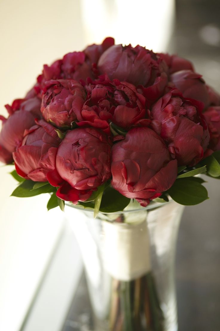 Crimson Peony Bouquet
