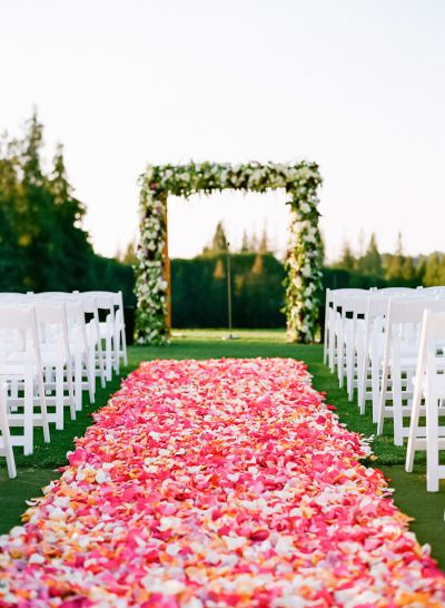 Flower petal aisle