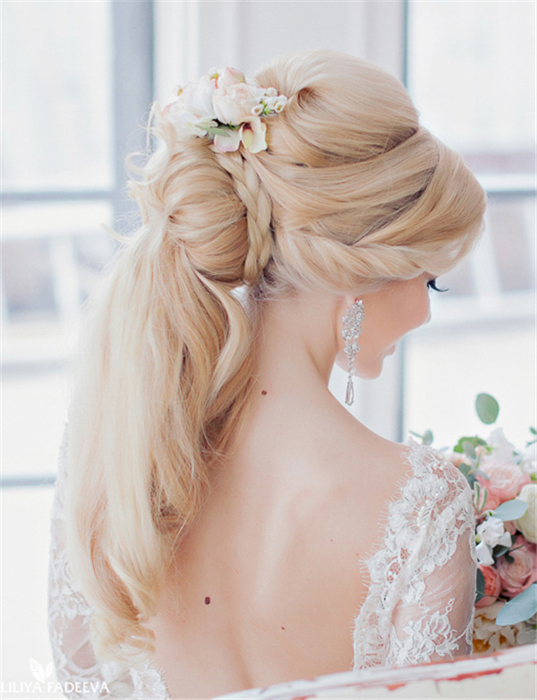 French braided wedding hairstyle