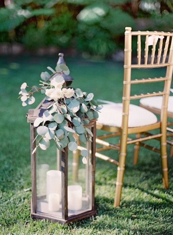 Garden lantern wedding decor