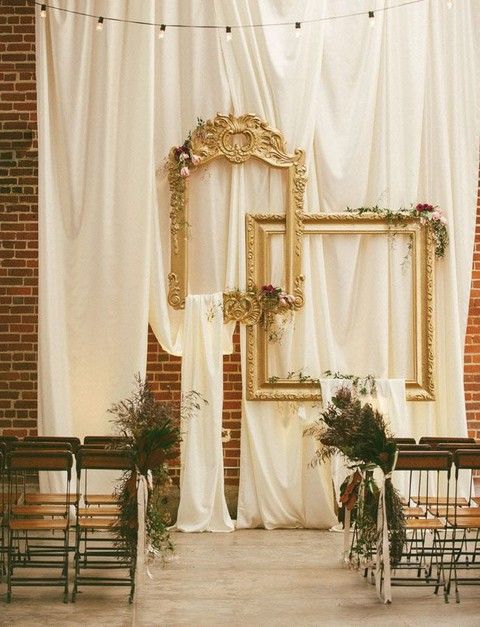 Indoor Wedding Ceremony Backdrop