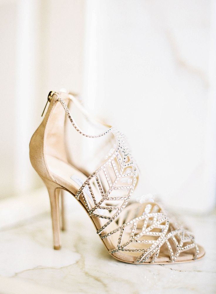 Jimmy Choo studded bridal shoes