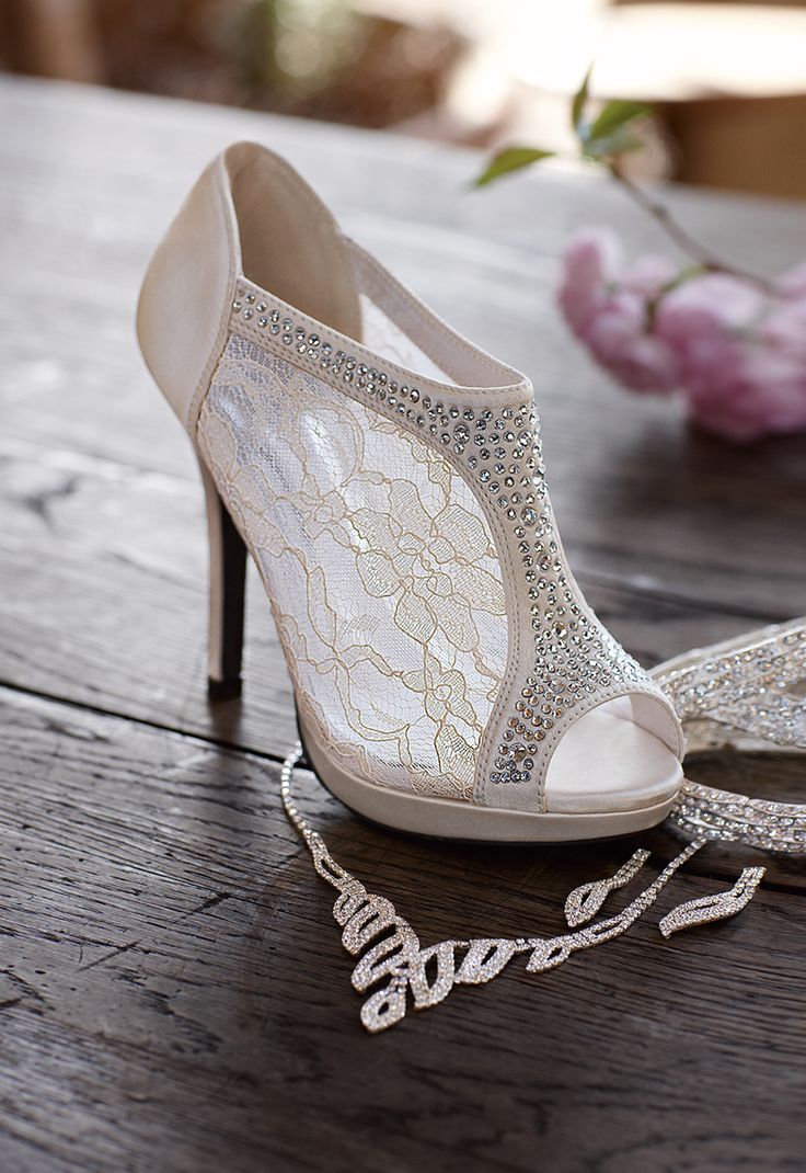 lace wedding wedges