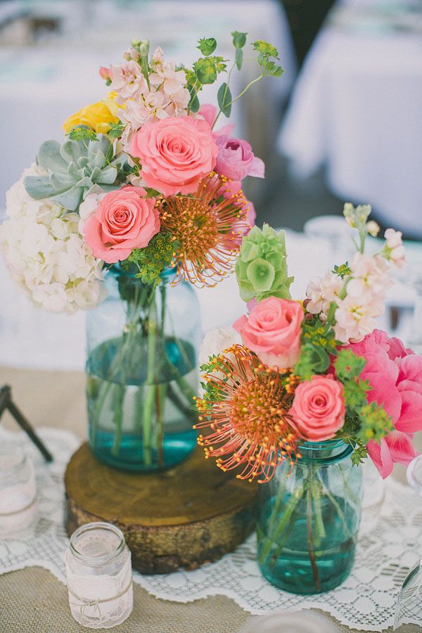 Long Beach Museum Wedding Centerpiece