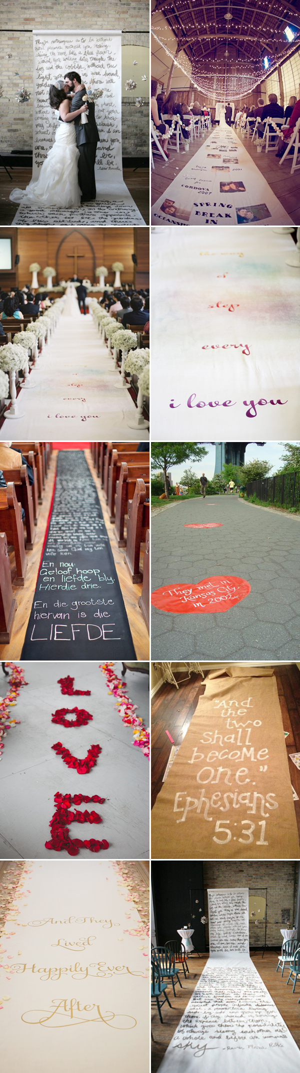 Message Wedding Aisle Runner