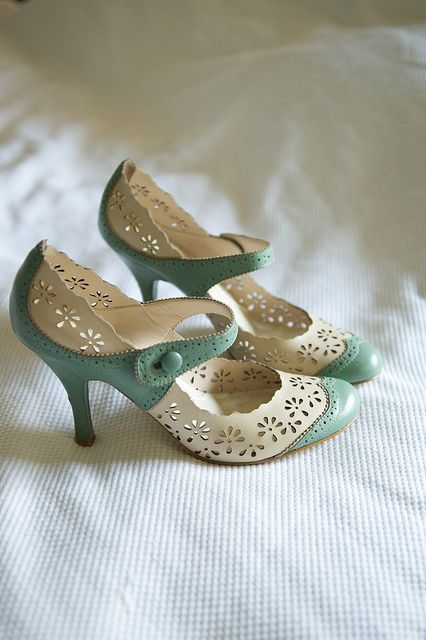 Mint and Cream heels