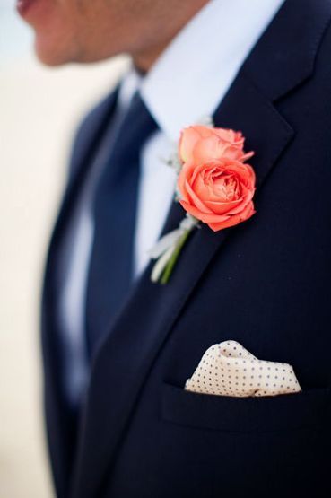 45+ Coral Wedding Color Ideas You Don't Want to Overlook 12 Navy Blue and Coral