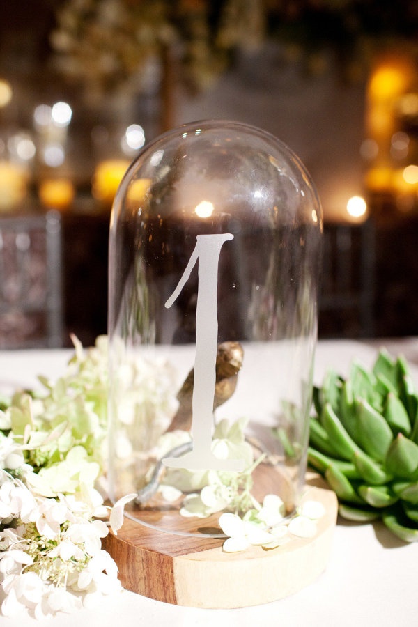 20 Unique Rustic Terrarium Wedding Centerpieces 8 Numbers in bell jars