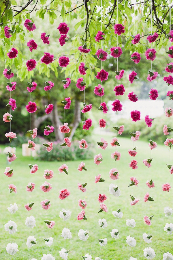30 Totally Breath-taking Ways To Use Ombre Wedding Flowers 11 Ombre pink carnation wedding backdrop