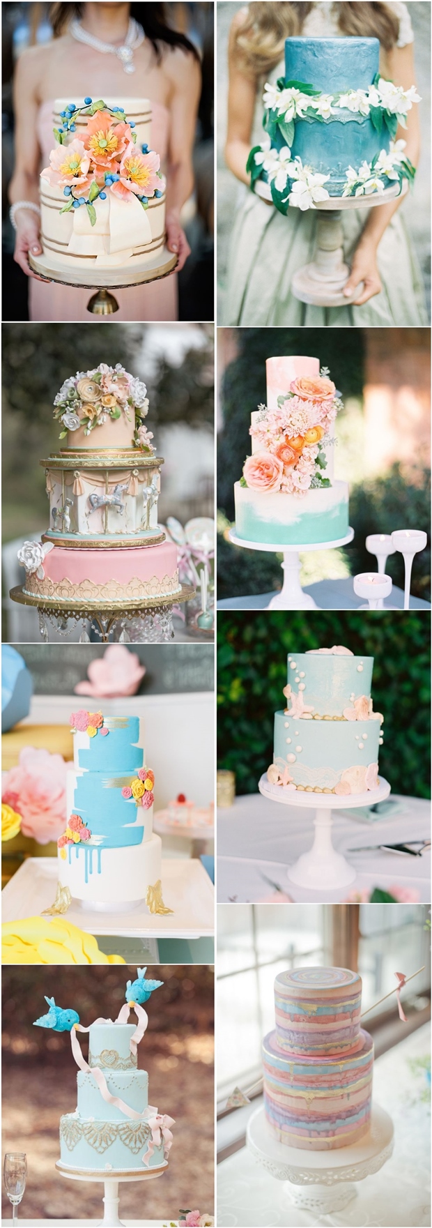 Pastel Whimsical Wedding Cakes