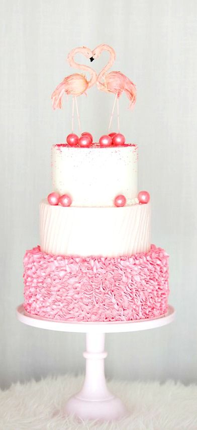 Pink Flamingo Wedding Cake ideas