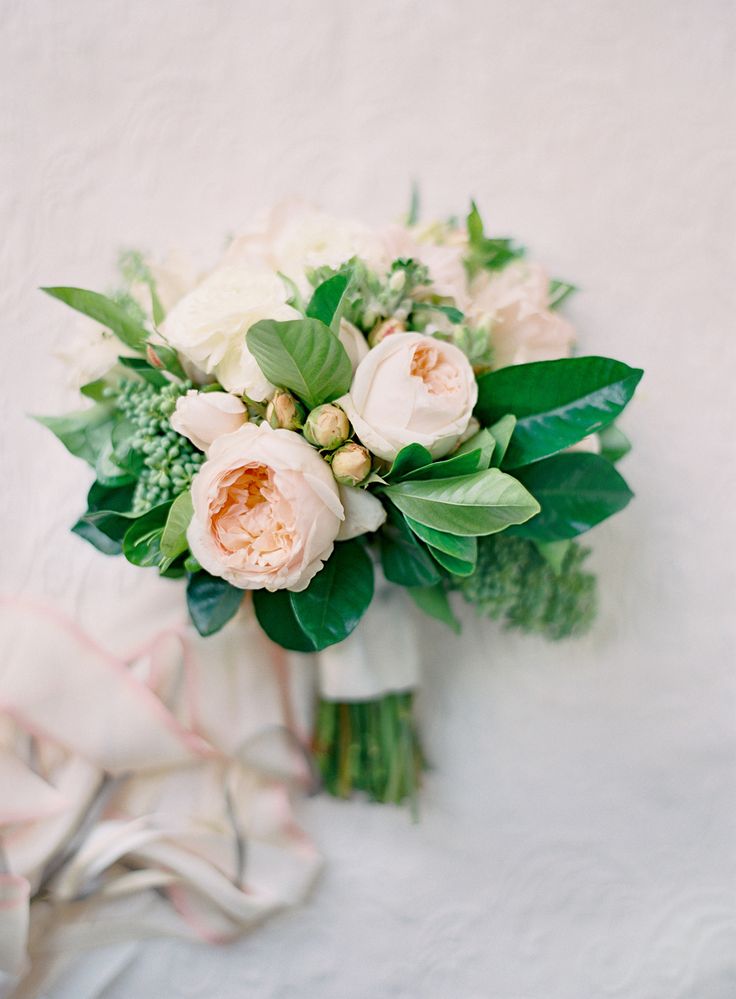 Pink and Green Wedding Bouquet