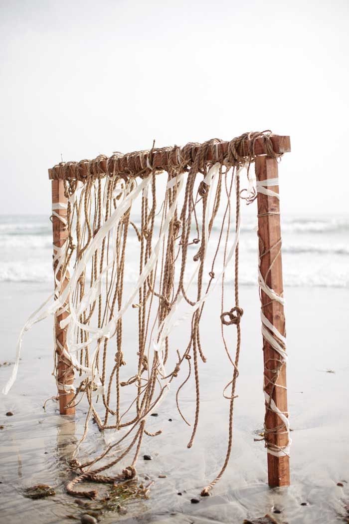 Rustic Beach Wedding Ceremony Arch