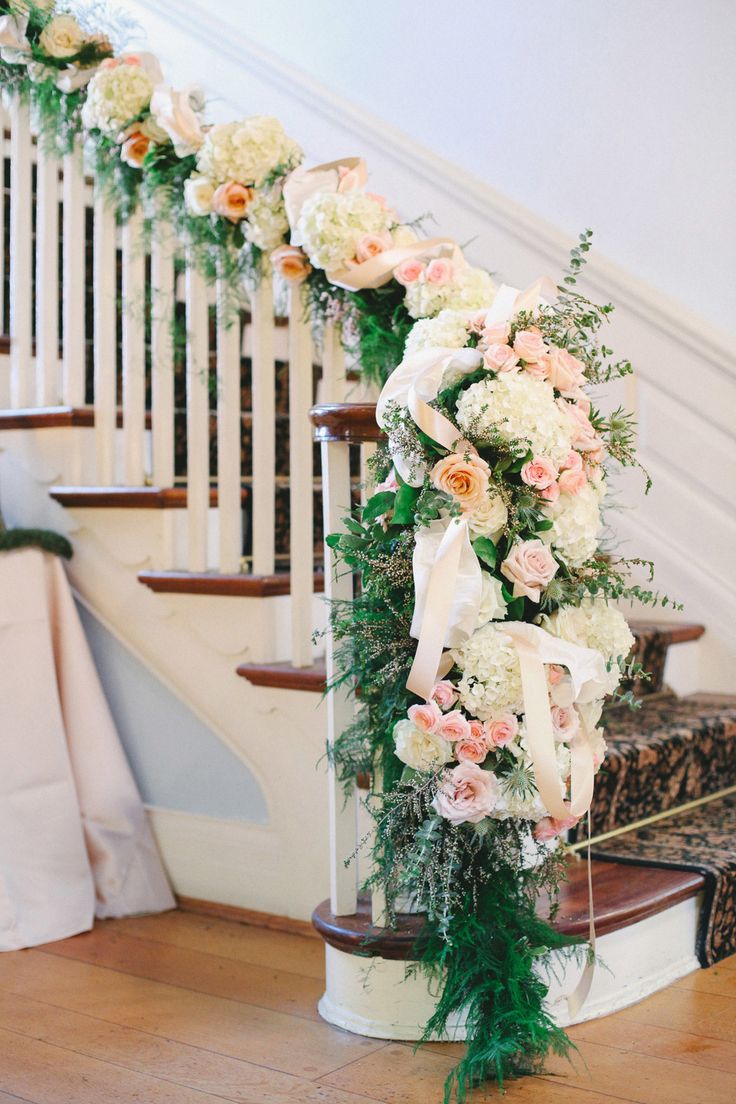 Staircase with Flowers for Wedding decor
