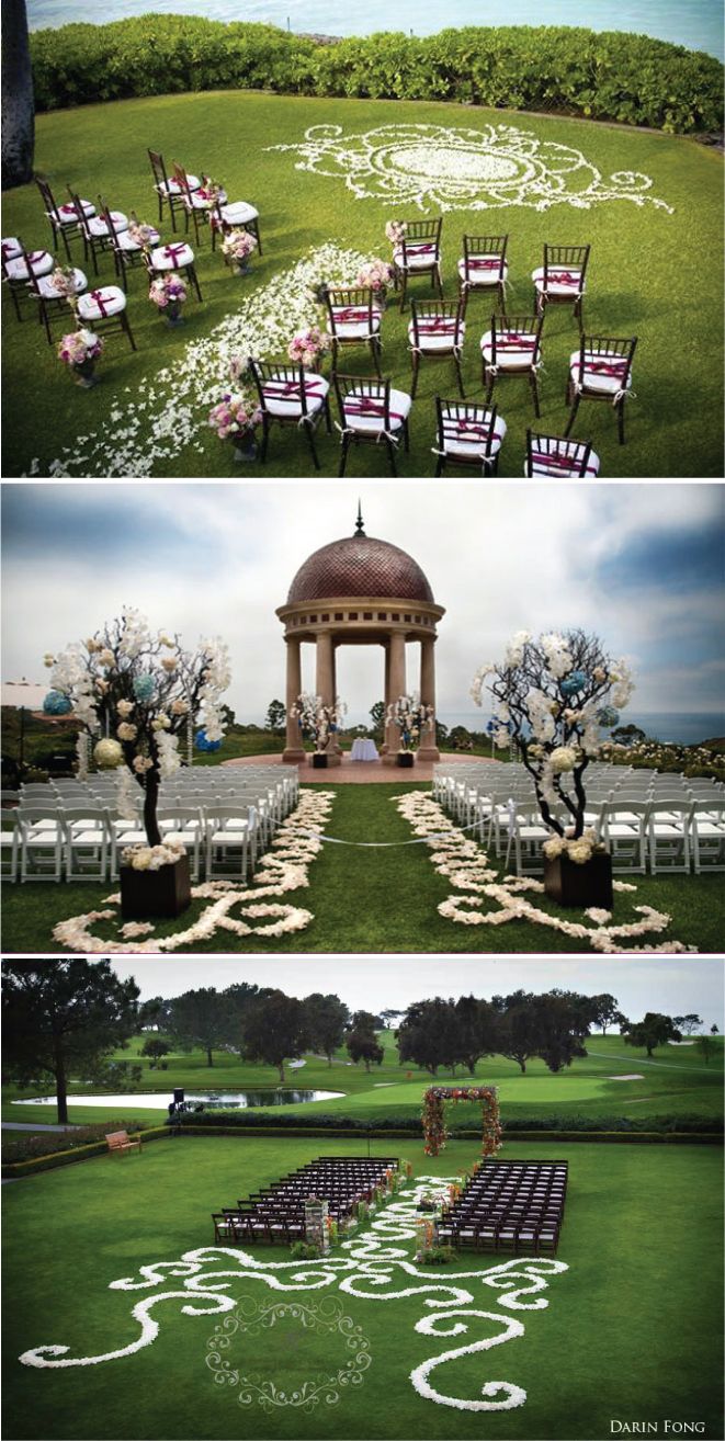 Wedding Aisle Petals Decor Ideas