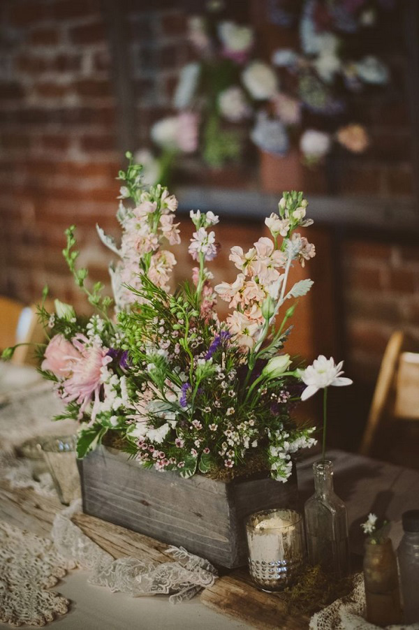 Wildflower wedding centerpiece