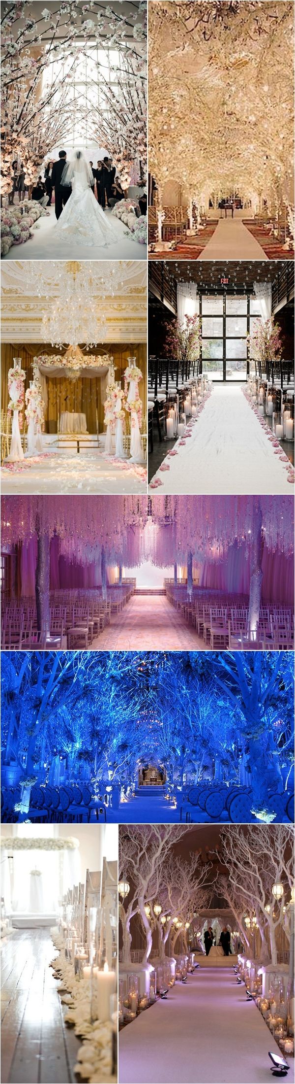 Winter Wedding Aisle Décor Ideas
