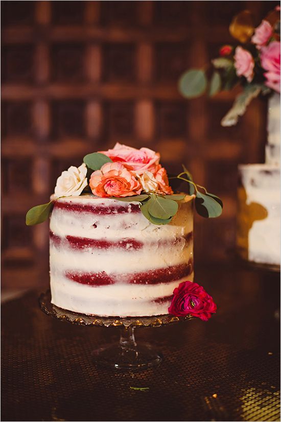 almost naked wedding cake