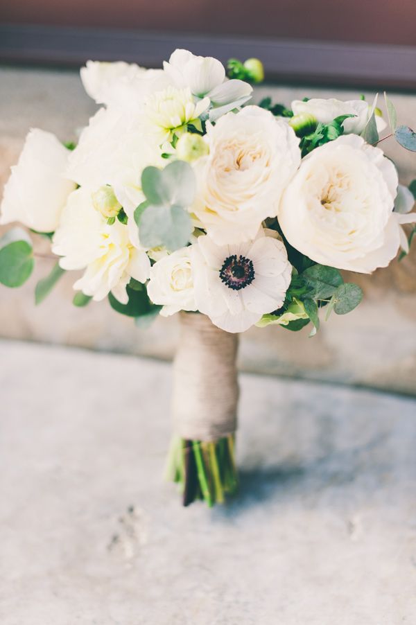 anemone and garden rose bouquet