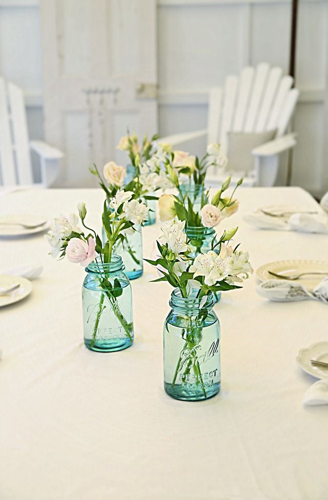 Something Blue: 45 Rustic Blue Mason Jars Wedding Ideas 