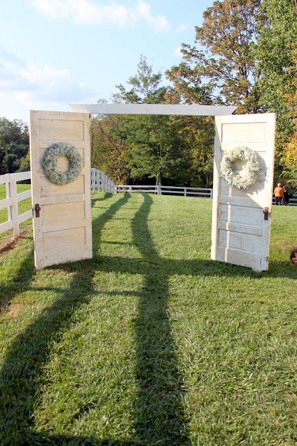 ceremony entrance doors for outside wedding