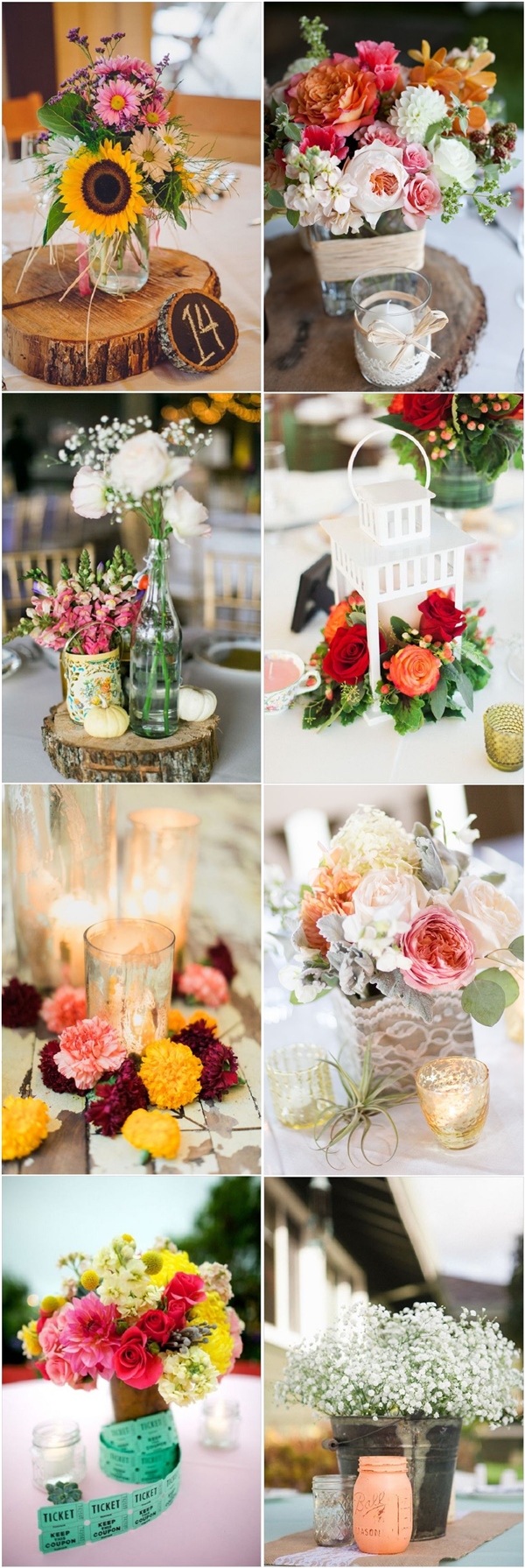 chic rustic wedding centerpiece decor ideas