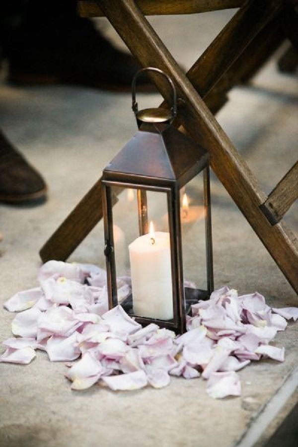 chic winery lantern wedding aisle ideas