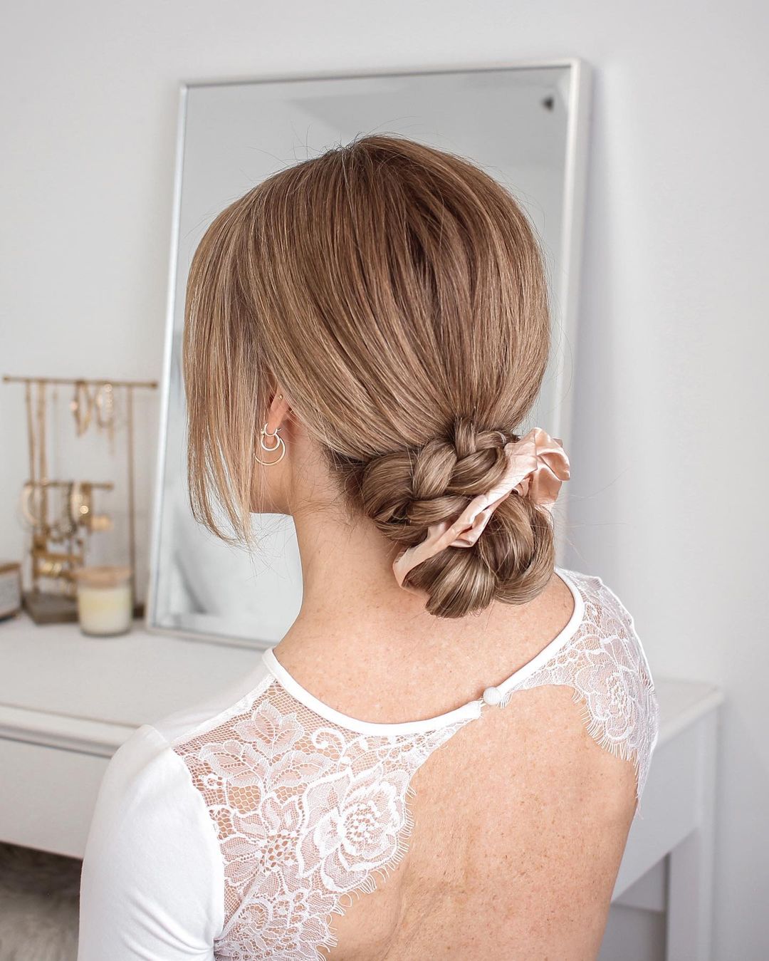 elegant chic briaided wedding updo via missysueblog