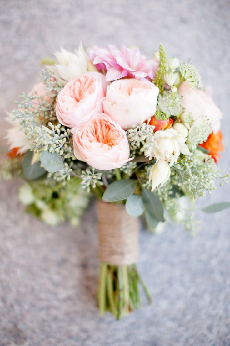 garden rose wedding bouquet